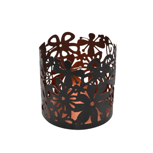 IRON CANDLE VOTIVE (BLACK & GOLD)